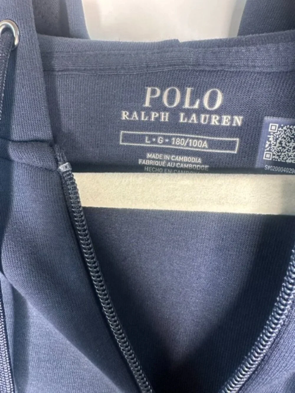 Polo Ralph Lauren Men's Navy Full Zip Hoodie Pullover Pony Logo NWT Size Large